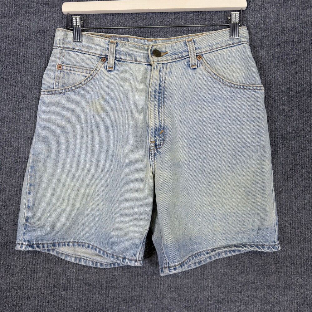 Levis Women 950 Relaxed Fit Denim Shorts Size 8 Light Wash High Rise Vintage 90s - Picture 2 of 12